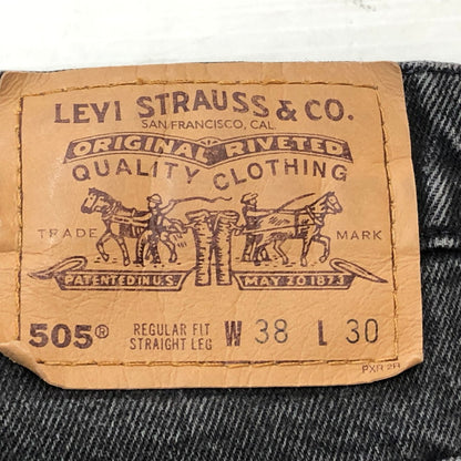 【中古品】【メンズ】 LEVI’S リーバイス 505 977 90’s BLACK DENIM 505-4159 90年代 ブラック デニム ボトムス ジーンズ 156-260918-sa-25-teih サイズ：38 カラー：ブラック 万代Net店