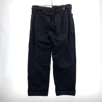 【中古品】【メンズ】 COMOLI コモリ DENIM BELTED PANTS N03-030003 デニム ベルテッドパンツ ボトムス 151-260918-yo-07-teih サイズ：4 カラー：ブラック 万代Net店