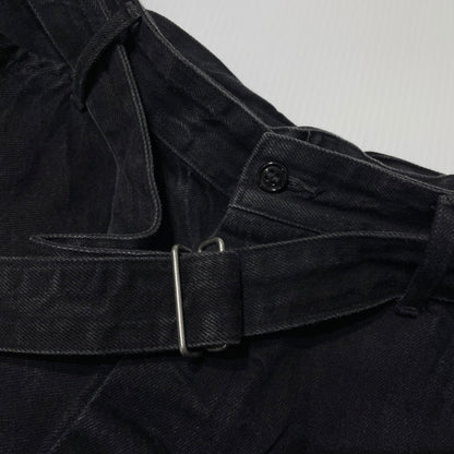【中古品】【メンズ】 COMOLI コモリ DENIM BELTED PANTS N03-030003 デニム ベルテッドパンツ ボトムス 151-260918-yo-07-teih サイズ：4 カラー：ブラック 万代Net店
