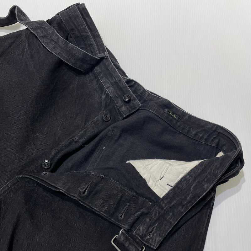 【中古品】【メンズ】 COMOLI コモリ DENIM BELTED PANTS N03-030003 デニム ベルテッドパンツ ボトムス 151-260918-yo-07-teih サイズ：4 カラー：ブラック 万代Net店