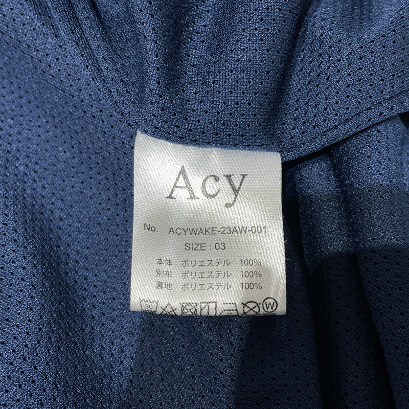 【中古品】【メンズ】 ACY エーシー × WAKE ウェイク 別注コラボ FLEECE JACKET ACYWAKE-23AW-001 フリージャケット ライトアウター 140-260918-yo-06-teih サイズ：3 カラー：ネイビー 万代Net店