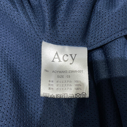 【中古品】【メンズ】 ACY エーシー × WAKE ウェイク 別注コラボ FLEECE JACKET ACYWAKE-23AW-001 フリージャケット ライトアウター 140-260918-yo-06-teih サイズ：3 カラー：ネイビー 万代Net店