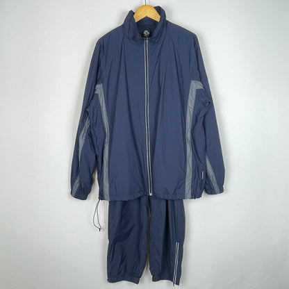 【中古品】【メンズ】 ALWAYTH オルウェイク × WAKE ウェイク 別注コラボ TRAINING JACKET & PANTS SET トレーニング ジャケット アンド パンツ セット 140-260919-sa-03-teih カラー：ネイビー 万代Net店
