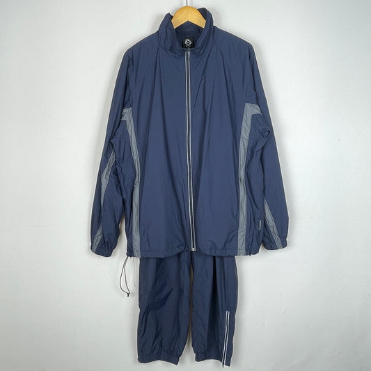 【中古品】【メンズ】 ALWAYTH オルウェイク × WAKE ウェイク 別注コラボ TRAINING JACKET & PANTS SET トレーニング ジャケット アンド パンツ セット 140-260919-sa-03-teih カラー：ネイビー 万代Net店