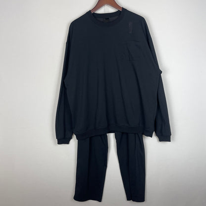 【中古品】【メンズ】 RELAXFITリラックス フィット SPORTS CORDURANYLON SWEAT SETUP スポーツ コーデュラ ナイロン スエット セットアップ 147-260919-sa-01-teih サイズ：XL カラー：ブラック 万代Net店