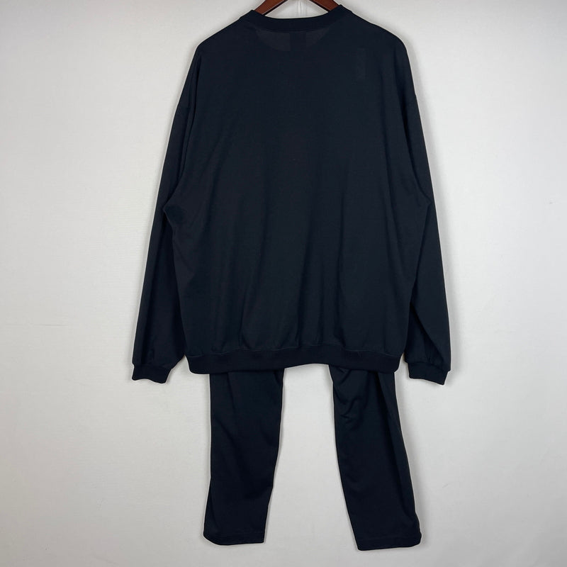 【中古品】【メンズ】 RELAXFITリラックス フィット SPORTS CORDURANYLON SWEAT SETUP スポーツ コーデュラ ナイロン スエット セットアップ 147-260919-sa-01-teih サイズ：XL カラー：ブラック 万代Net店