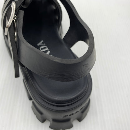 【中古品】【レディース】 PRADA プラダ MONOLITH RUBBER SANDALS モノリス ラバーサンダル 靴 167-260926-ko-12-teih サイズ：35 カラー：ブラック 万代Net店