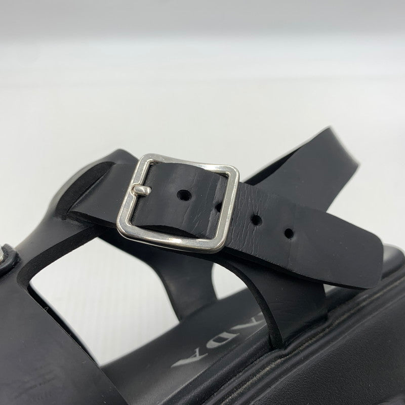 【中古品】【レディース】 PRADA プラダ MONOLITH RUBBER SANDALS モノリス ラバーサンダル 靴 167-260926-ko-12-teih サイズ：35 カラー：ブラック 万代Net店