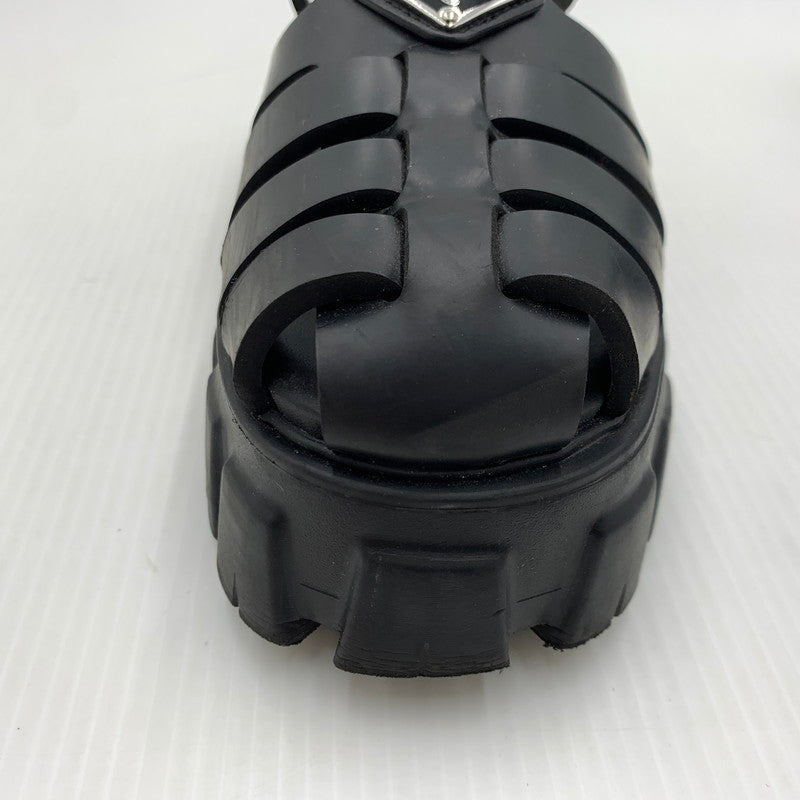【中古品】【レディース】 PRADA プラダ MONOLITH RUBBER SANDALS モノリス ラバーサンダル 靴 167-260926-ko-12-teih サイズ：35 カラー：ブラック 万代Net店