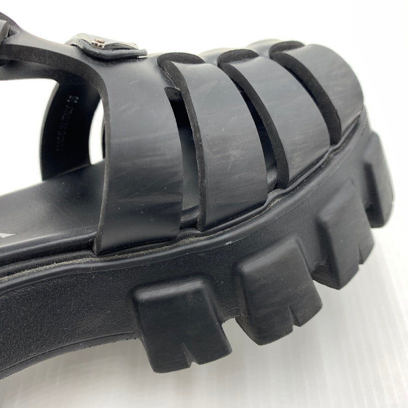 【中古品】【レディース】 PRADA プラダ MONOLITH RUBBER SANDALS モノリス ラバーサンダル 靴 167-260926-ko-12-teih サイズ：35 カラー：ブラック 万代Net店