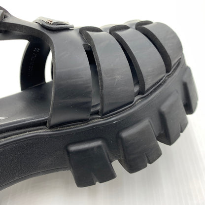 【中古品】【レディース】 PRADA プラダ MONOLITH RUBBER SANDALS モノリス ラバーサンダル 靴 167-260926-ko-12-teih サイズ：35 カラー：ブラック 万代Net店