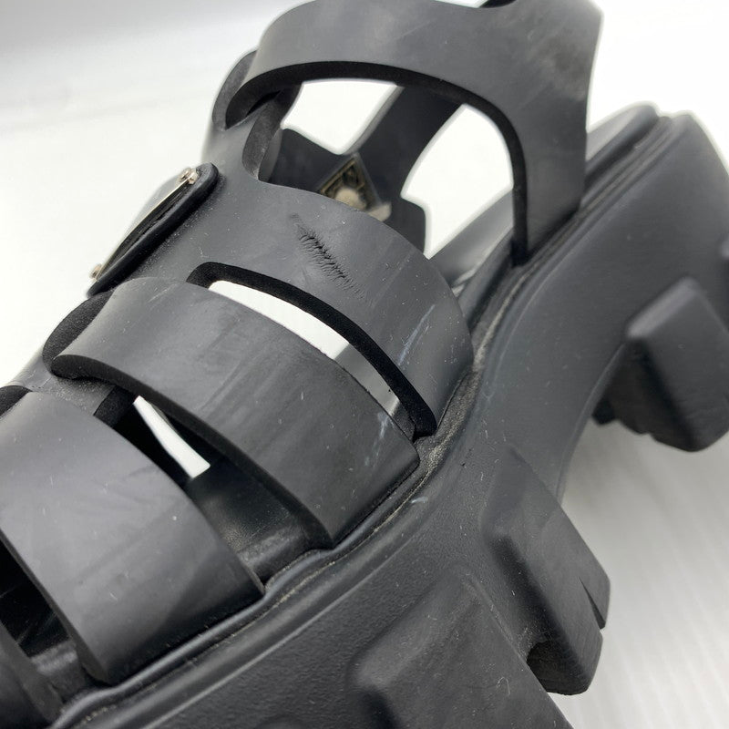 【中古品】【レディース】 PRADA プラダ MONOLITH RUBBER SANDALS モノリス ラバーサンダル 靴 167-260926-ko-12-teih サイズ：35 カラー：ブラック 万代Net店