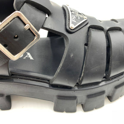 【中古品】【レディース】 PRADA プラダ MONOLITH RUBBER SANDALS モノリス ラバーサンダル 靴 167-260926-ko-12-teih サイズ：35 カラー：ブラック 万代Net店
