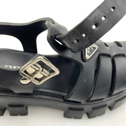 【中古品】【レディース】 PRADA プラダ MONOLITH RUBBER SANDALS モノリス ラバーサンダル 靴 167-260926-ko-12-teih サイズ：35 カラー：ブラック 万代Net店