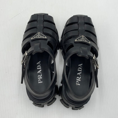 【中古品】【レディース】 PRADA プラダ MONOLITH RUBBER SANDALS モノリス ラバーサンダル 靴 167-260926-ko-12-teih サイズ：35 カラー：ブラック 万代Net店