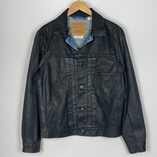 【中古品】【メンズ】 LEVI'S リーバイス 5286 × BIOTOP ビオトープ 別注コラボ TYPE 1 TRUCKER L BFL-36750-C タイプワン トラッカー エル アウター 145-260919-sa-14-teih サイズ：XS カラー：ブラック 万代Net店