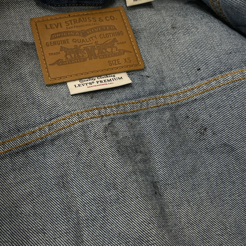 【中古品】【メンズ】 LEVI'S リーバイス 5286 × BIOTOP ビオトープ 別注コラボ TYPE 1 TRUCKER L BFL-36750-C タイプワン トラッカー エル アウター 145-260919-sa-14-teih サイズ：XS カラー：ブラック 万代Net店