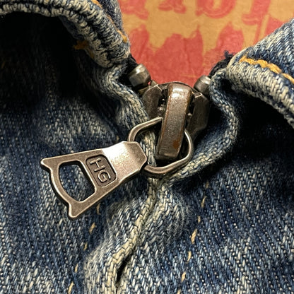 【中古品】【メンズ】 HYSTERIC GLAMMOUR ヒステリック グラマー DENIM ZIP JACKET 0224AB01 デニム ジップ ジャケット アウター ジャケット アウター 140-260919-sa-13-teih サイズ：M カラー：インディゴ 万代Net店