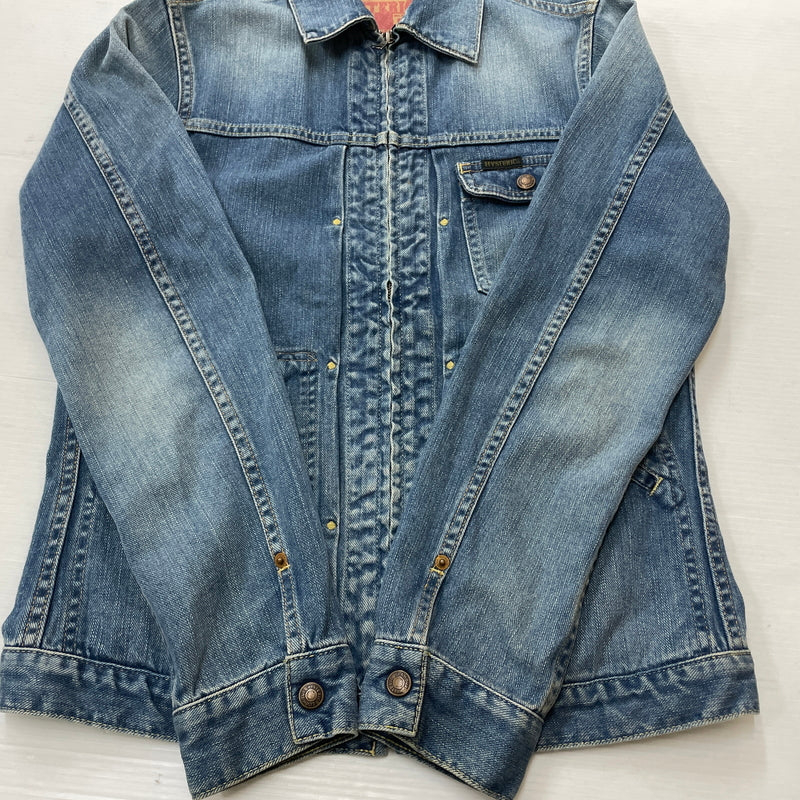 【中古品】【メンズ】 HYSTERIC GLAMMOUR ヒステリック グラマー DENIM ZIP JACKET 0224AB01 デニム ジップ ジャケット アウター ジャケット アウター 140-260919-sa-13-teih サイズ：M カラー：インディゴ 万代Net店