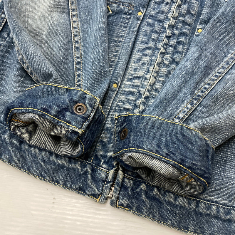 【中古品】【メンズ】 HYSTERIC GLAMMOUR ヒステリック グラマー DENIM ZIP JACKET 0224AB01 デニム ジップ ジャケット アウター ジャケット アウター 140-260919-sa-13-teih サイズ：M カラー：インディゴ 万代Net店