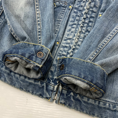 【中古品】【メンズ】 HYSTERIC GLAMMOUR ヒステリック グラマー DENIM ZIP JACKET 0224AB01 デニム ジップ ジャケット アウター ジャケット アウター 140-260919-sa-13-teih サイズ：M カラー：インディゴ 万代Net店