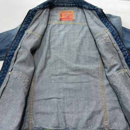 【中古品】【メンズ】 HYSTERIC GLAMMOUR ヒステリック グラマー DENIM ZIP JACKET 0224AB01 デニム ジップ ジャケット アウター ジャケット アウター 140-260919-sa-13-teih サイズ：M カラー：インディゴ 万代Net店