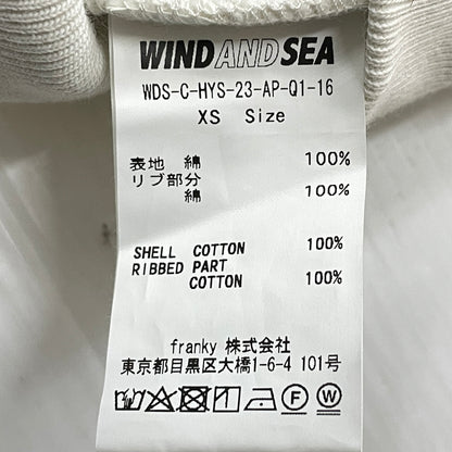 【中古品】【メンズ】 WIND AND SEA ウィンダンシー LOGO HOODIE WDS-C-HYS-23-APQ1-16 ロゴ フーディー 長袖 トップス 142-260919-sa-19-teih サイズ：XS カラー：ホワイト 万代Net店
