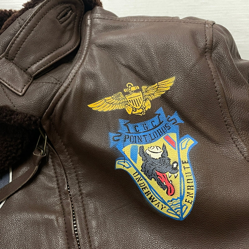 【中古品】【メンズ】 AVIREX アヴィレックス 6281005 GOAT LEATHER G-1 JACKET ゴード レザー ジーワン ジャケット アウター 145-260919-sa-06-teih サイズ：S カラー：ブラウン 万代Net店