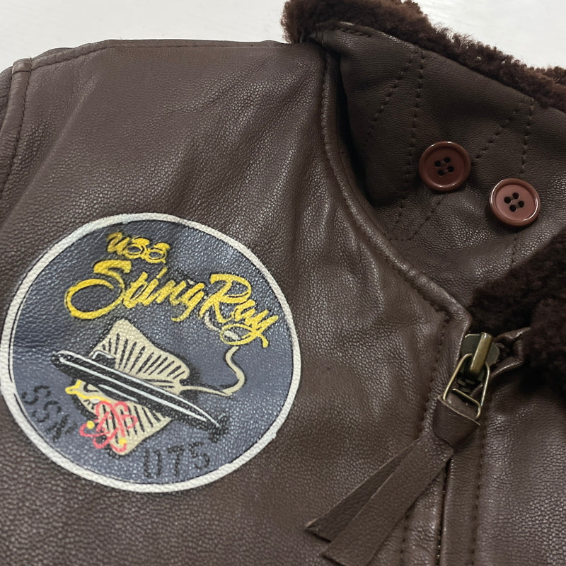 【中古品】【メンズ】 AVIREX アヴィレックス 6281005 GOAT LEATHER G-1 JACKET ゴード レザー ジーワン ジャケット アウター 145-260919-sa-06-teih サイズ：S カラー：ブラウン 万代Net店
