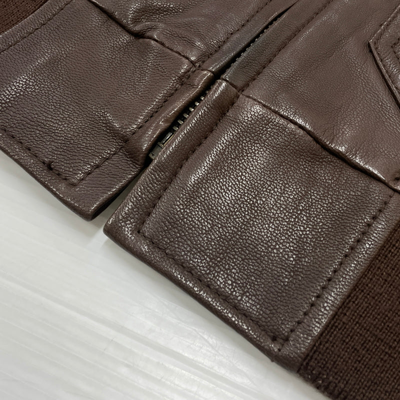 【中古品】【メンズ】 AVIREX アヴィレックス 6281005 GOAT LEATHER G-1 JACKET ゴード レザー ジーワン ジャケット アウター 145-260919-sa-06-teih サイズ：S カラー：ブラウン 万代Net店