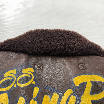 【中古品】【メンズ】 AVIREX アヴィレックス 6281005 GOAT LEATHER G-1 JACKET ゴード レザー ジーワン ジャケット アウター 145-260919-sa-06-teih サイズ：S カラー：ブラウン 万代Net店