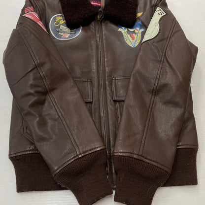 【中古品】【メンズ】 AVIREX アヴィレックス 6281005 GOAT LEATHER G-1 JACKET ゴード レザー ジーワン ジャケット アウター 145-260919-sa-06-teih サイズ：S カラー：ブラウン 万代Net店