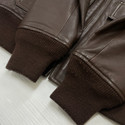 【中古品】【メンズ】 AVIREX アヴィレックス 6281005 GOAT LEATHER G-1 JACKET ゴード レザー ジーワン ジャケット アウター 145-260919-sa-06-teih サイズ：S カラー：ブラウン 万代Net店
