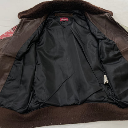 【中古品】【メンズ】 AVIREX アヴィレックス 6281005 GOAT LEATHER G-1 JACKET ゴード レザー ジーワン ジャケット アウター 145-260919-sa-06-teih サイズ：S カラー：ブラウン 万代Net店