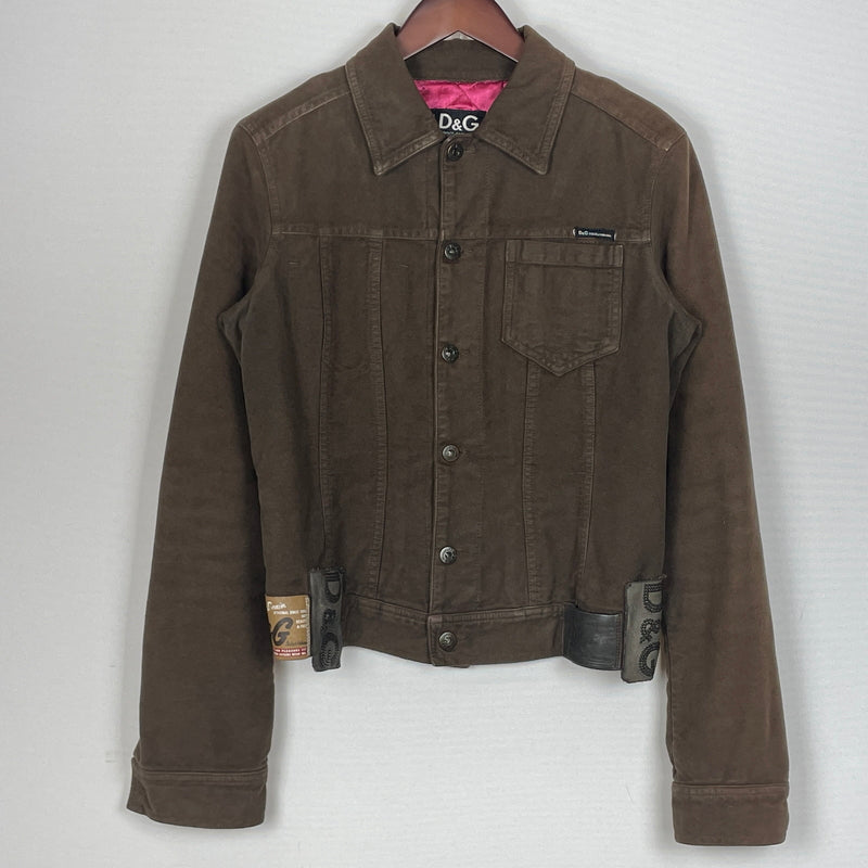 【現状渡し品】【メンズ】 DOLCE&GABBANA ドルチェアンドガッバーナ 00's MULTI PATCH TRACKER JACKET 2000年代 マルチパッチ トラッカー ジャケット アウター 141-260919-sa-05-teih サイズ：S カラー：ブラウン 万代Net店