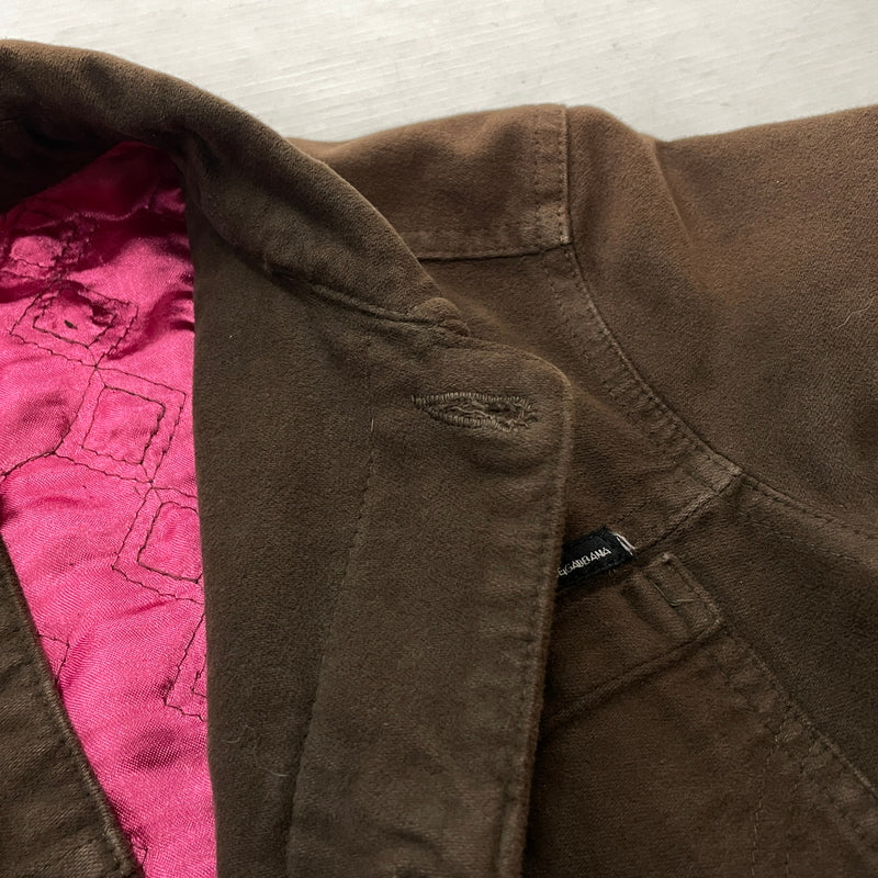【現状渡し品】【メンズ】 DOLCE&GABBANA ドルチェアンドガッバーナ 00's MULTI PATCH TRACKER JACKET 2000年代 マルチパッチ トラッカー ジャケット アウター 141-260919-sa-05-teih サイズ：S カラー：ブラウン 万代Net店