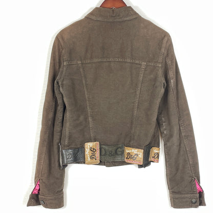 【現状渡し品】【メンズ】 DOLCE&GABBANA ドルチェアンドガッバーナ 00's MULTI PATCH TRACKER JACKET 2000年代 マルチパッチ トラッカー ジャケット アウター 141-260919-sa-05-teih サイズ：S カラー：ブラウン 万代Net店