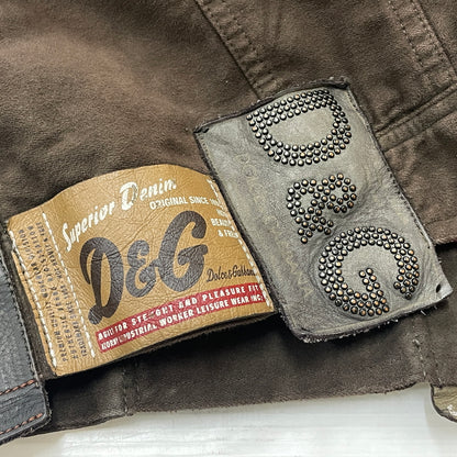 【現状渡し品】【メンズ】 DOLCE&GABBANA ドルチェアンドガッバーナ 00's MULTI PATCH TRACKER JACKET 2000年代 マルチパッチ トラッカー ジャケット アウター 141-260919-sa-05-teih サイズ：S カラー：ブラウン 万代Net店