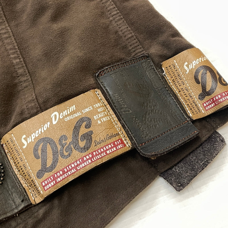 【現状渡し品】【メンズ】 DOLCE&GABBANA ドルチェアンドガッバーナ 00's MULTI PATCH TRACKER JACKET 2000年代 マルチパッチ トラッカー ジャケット アウター 141-260919-sa-05-teih サイズ：S カラー：ブラウン 万代Net店