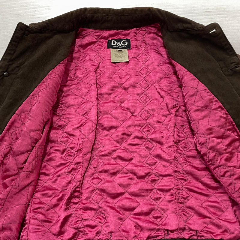 【現状渡し品】【メンズ】 DOLCE&GABBANA ドルチェアンドガッバーナ 00's MULTI PATCH TRACKER JACKET 2000年代 マルチパッチ トラッカー ジャケット アウター 141-260919-sa-05-teih サイズ：S カラー：ブラウン 万代Net店