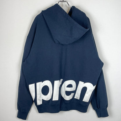 【中古品】【メンズ】 SUPREME シュプリーム 25SS BIG LOGO ZIP UP HOODIE 2025年春夏 ビッグロゴ ジップ アップ フーディー 長袖 トップス フルジップパーカー 149-260919-sa-20-teih サイズ：XL カラー：ネイビー 万代Net店