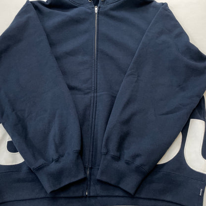 【中古品】【メンズ】 SUPREME シュプリーム 25SS BIG LOGO ZIP UP HOODIE 2025年春夏 ビッグロゴ ジップ アップ フーディー 長袖 トップス フルジップパーカー 149-260919-sa-20-teih サイズ：XL カラー：ネイビー 万代Net店
