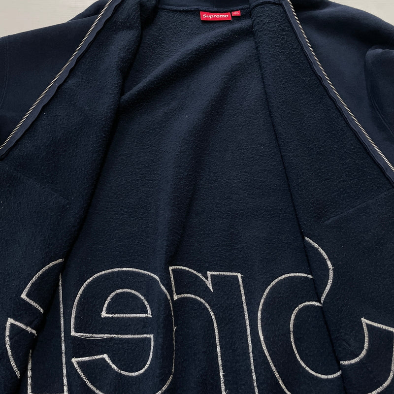 【中古品】【メンズ】 SUPREME シュプリーム 25SS BIG LOGO ZIP UP HOODIE 2025年春夏 ビッグロゴ ジップ アップ フーディー 長袖 トップス フルジップパーカー 149-260919-sa-20-teih サイズ：XL カラー：ネイビー 万代Net店