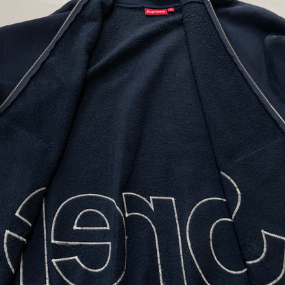 【中古品】【メンズ】 SUPREME シュプリーム 25SS BIG LOGO ZIP UP HOODIE 2025年春夏 ビッグロゴ ジップ アップ フーディー 長袖 トップス フルジップパーカー 149-260919-sa-20-teih サイズ：XL カラー：ネイビー 万代Net店