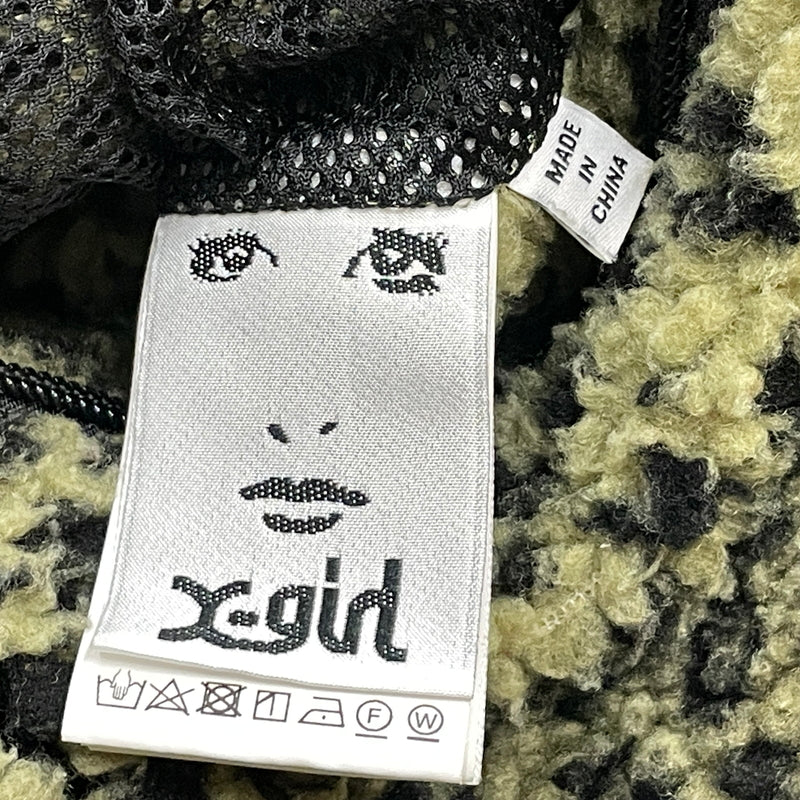 【現状渡し品】【レディース】 X-GIRL エックスガール REVERSIBLE BOA FLEECE JACKET 105214021016 リバーシブル ボア フリース ジャケット アウター 169-260919-sa-10-teih サイズ：S カラー：グリーン 万代Net店