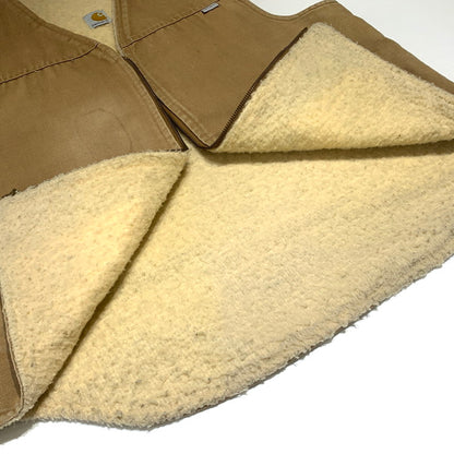 【現状渡し品】【メンズ】 Carhartt カーハート BOA DUCK VEST VINTAGE ボア ダック ベスト ライトアウター ヴィンテージ 145-260920-ko-01-teih サイズ：L カラー：ベージュ 万代Net店