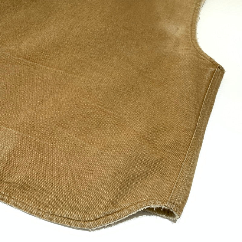 【現状渡し品】【メンズ】 Carhartt カーハート BOA DUCK VEST VINTAGE ボア ダック ベスト ライトアウター ヴィンテージ 145-260920-ko-01-teih サイズ：L カラー：ベージュ 万代Net店