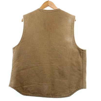 【現状渡し品】【メンズ】 Carhartt カーハート BOA DUCK VEST VINTAGE ボア ダック ベスト ライトアウター ヴィンテージ 145-260920-ko-01-teih サイズ：L カラー：ベージュ 万代Net店