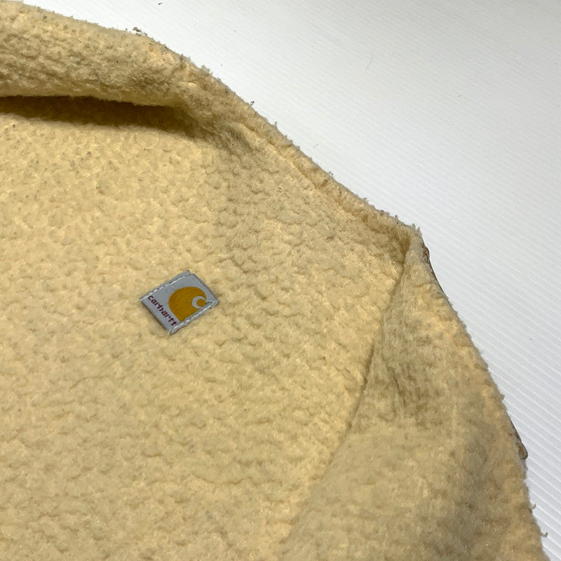 【現状渡し品】【メンズ】 Carhartt カーハート BOA DUCK VEST VINTAGE ボア ダック ベスト ライトアウター ヴィンテージ 145-260920-ko-01-teih サイズ：L カラー：ベージュ 万代Net店