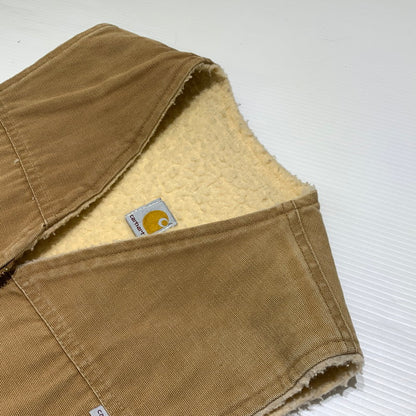 【現状渡し品】【メンズ】 Carhartt カーハート BOA DUCK VEST VINTAGE ボア ダック ベスト ライトアウター ヴィンテージ 145-260920-ko-01-teih サイズ：L カラー：ベージュ 万代Net店